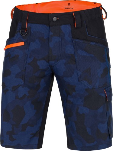 Spodnie krótkie robocze elastyczne ARDON®CREATRON®CAMO niebieskie moro