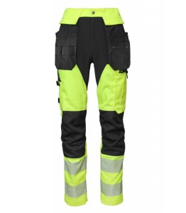 Spodnie robocze ostrzegawcze URBAN Plus BoSafety Hi-vis elastyczne w 4 kierunkach klasa 1 żółte 