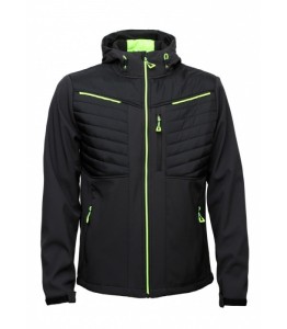 Kurtka robocza softshell hybrydowa Bosafety Roxon ciemnoszary-czarny
