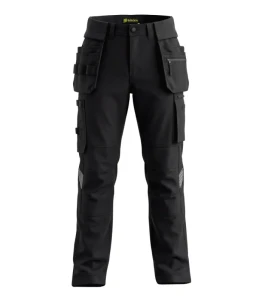 Spodnie robocze z 4-kierunkowym stretchem TENSION PRO BoSafety czarne