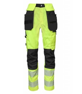 Spodnie robocze BoSafety MASHUPPLUS-RC-C2 mocne elastyczne ostrzegawcze HI-VIS żółte