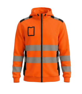 Bluza robocza ostrzegawcza BoSafety DELAVER Hi-vis Klasa 3 pomarańczowo-czarna 