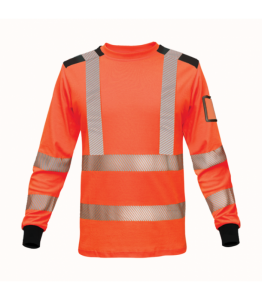 Koszulka robocza odblaskowa BoSafety RICO LONG Hi-vis Klasa 3 pomarańczowa