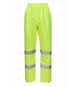 Spodnie robocze  przeciwdeszczowe wodoodporne Oxford Hi-vis Klasa 3 ostrzegawcze zółte