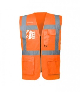 Kamizelka roobocza odblaskowa BoSafety  Hi-Vis – lekkość i funkcjonalność w klasie 2 pomarańczowa