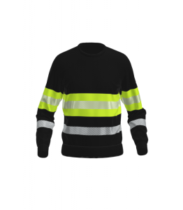 Bluza robocza BoSafety ONYX Hi-vis Klasa 1 z odblaskowymi elementami  czarno-zółta