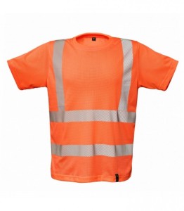 Koszulka robocza odblaskowa BoSafety AEROMESH Hi-vis Klasa 2 tkanina siateczkowa pomarańczowa