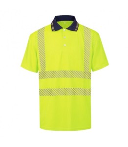 Koszulka robocza polo BoSafety Hi-vis Klasa 2 elementy odblaskowe zółta