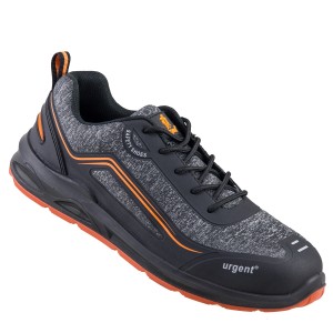 Buty robocze półbuty Urgent 225 S1 SR z podnoskiem czarno/pomarańczowe