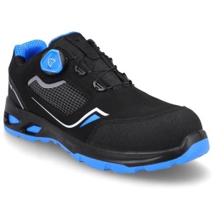 Buty robocze półbuty Axens ESD S1 zapięcie boa Procera czarno/niebieskie