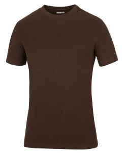 Bluzka koszulka t-shirt bawełna czesana Ardon Trendy brązowa