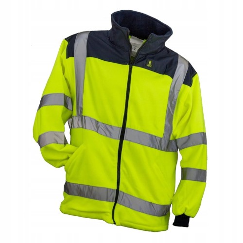 BLUZA ROBOCZA URGENT POLAR GRUBY OSTRZEGAWCZA ODBLASKOWA ŻÓŁTA HV