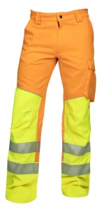 Spodnie robocze ostrzegawcze ARDON®Signal, pomarańczowe dla wysokich