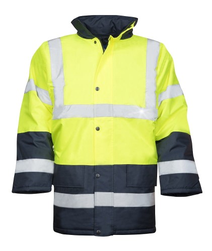 KURTKA ZIMOWA HiViz ARDON®REF601 ŻÓŁTO NIEBIESKA