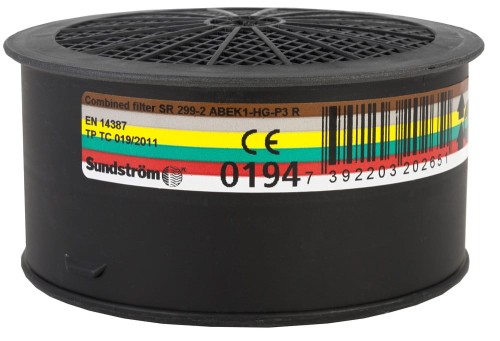 FILTR SUNDSTRÖM - SR 299 do półmasek i masek całotwarzowych 2 ABEK1HgP3