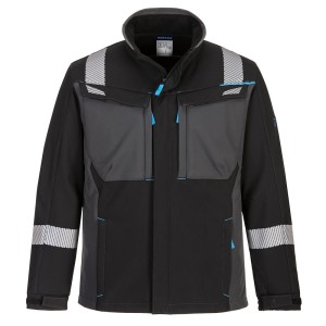 Trudnopalna kurtka multiochronna Softshell WX3 Modaflame czarna Portwest