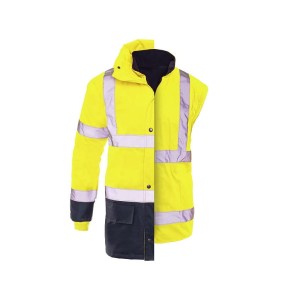 Prolumo 5w1 kurtka robocza ocieplana ostrzegawcza żółta HV