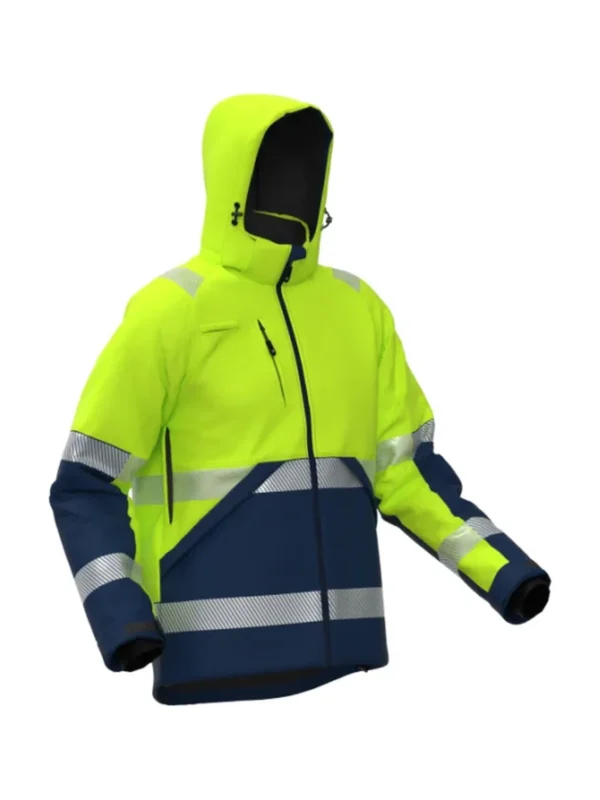 Kurtka robocza zimowa ostrzegawcza żółto/granatowa Valencia Hi-Vis BoSafety