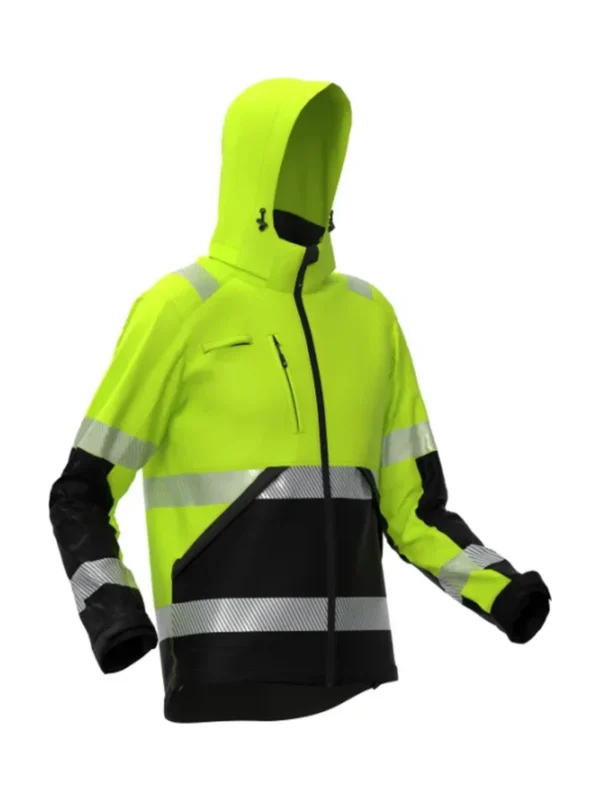 Kurtka robocza softshell ostrzegawcza Valencia Hi-Vis żółto/czarna BoSafety
