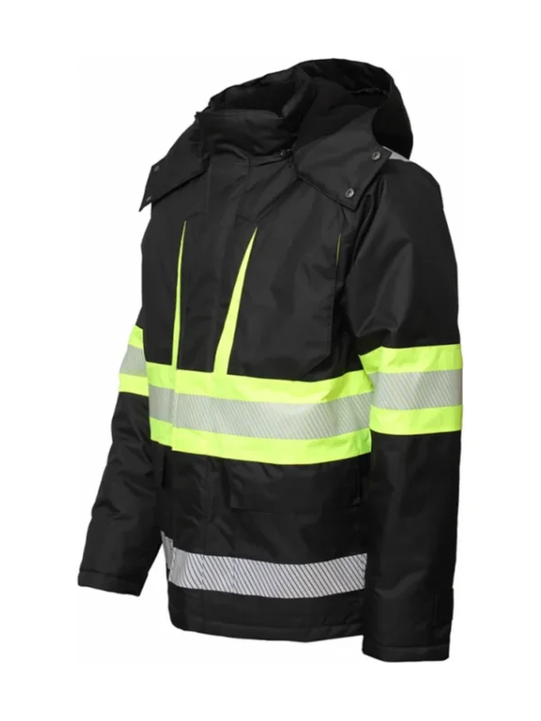 Kurtka robocza ocieplana ostrzegawcza Galaxy Hi-Vis czarno/żółta BoSafety
