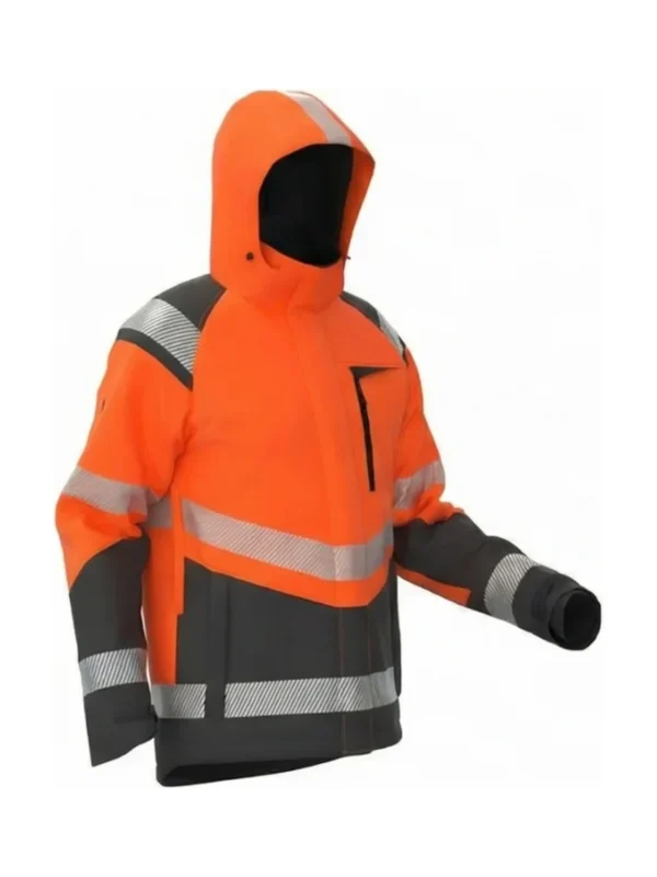 Kurtka robocza ocieplana softshell ostrzegawcza Atlanta Hi-Vis pomarańczowa BoSafety