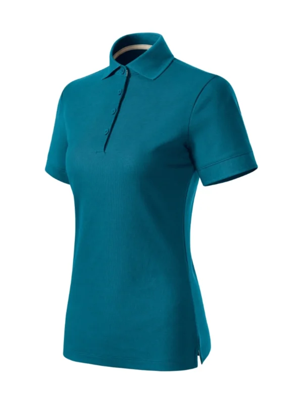 Damska koszulka polo bawełna organiczna Malfini Prime petrol blue