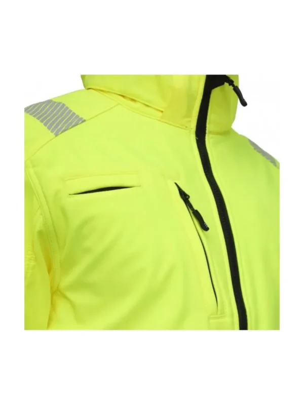 Kurtka robocza softshell ostrzegawcza Valencia Hi-Vis żółta BoSafety