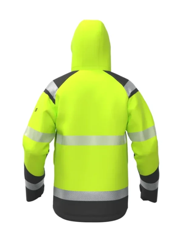 Kurtka robocza ocieplana softshell ostrzegawcza Atlanta Hi-Vis żółta BoSafety