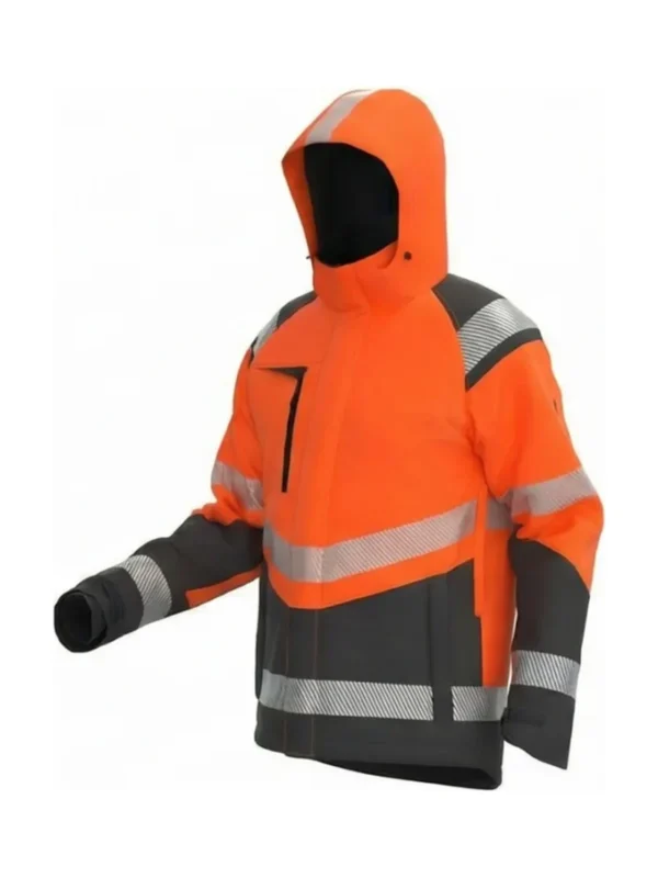 Kurtka robocza ocieplana softshell ostrzegawcza Atlanta Hi-Vis pomarańczowa BoSafety