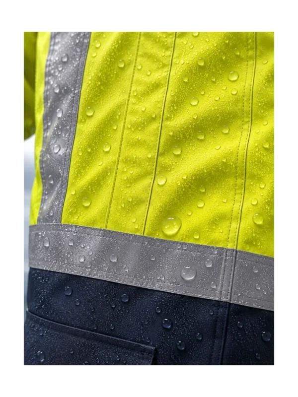 Kurtka robocza ocieplana ostrzegawcza Oxford Canvas Hi-Vis żółty/granatowa BoSafety