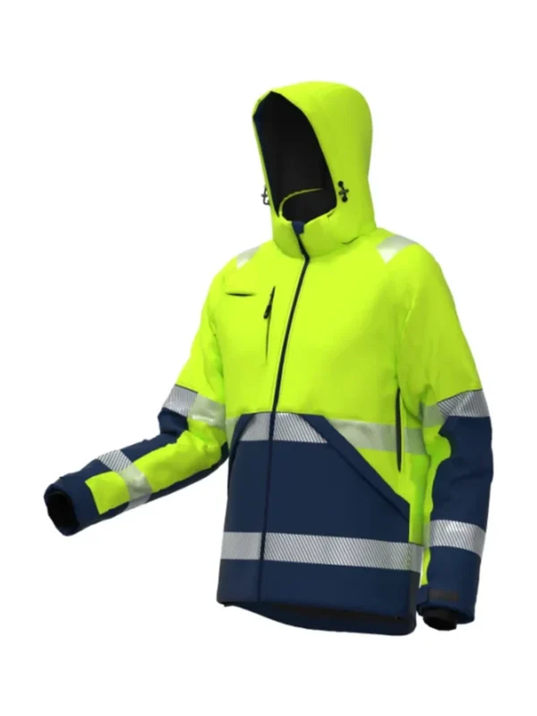 Kurtka robocza zimowa ostrzegawcza żółto/granatowa Valencia Hi-Vis BoSafety