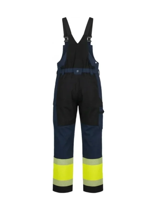 Ogrodniczki robocze elastyczne ostrzegawcze Combo Hi-Vis granatowo/żółte BoSafety