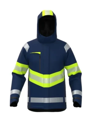 Kurtka robocza ocieplana ostrzegawcza Atlanta Hi-Vis granatowo/żółta BoSafety