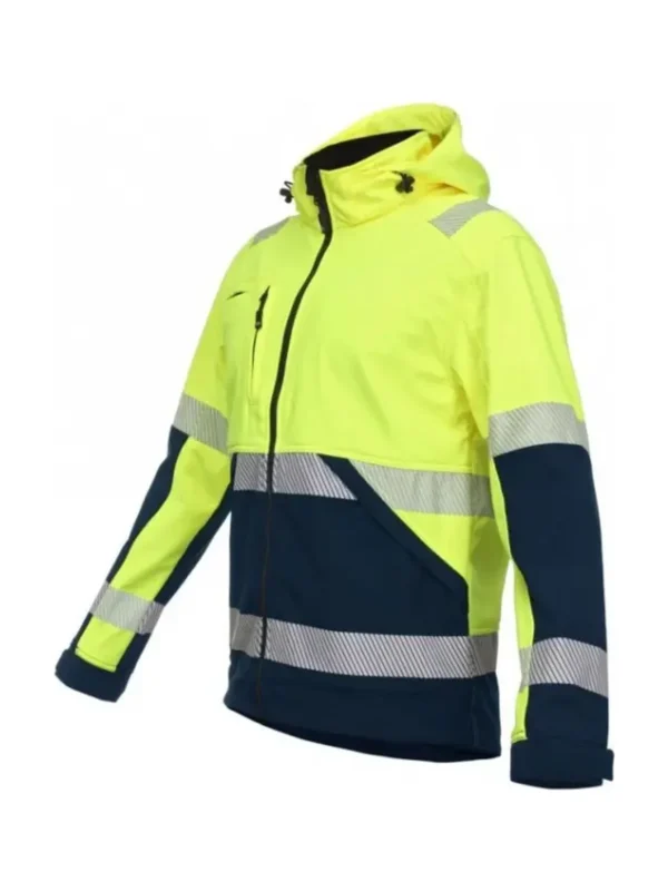 Kurtka robocza softshell ostrzegawcza Valencia Hi-Vis żółta BoSafety