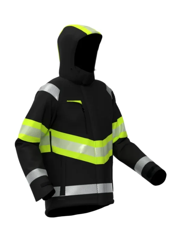 Kurtka robocza ocieplana ostrzegawcza Atlanta Hi-Vis czarno/żółta BoSafety