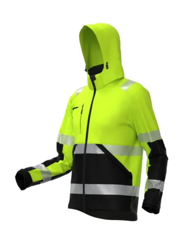Kurtka robocza softshell ostrzegawcza Valencia Hi-Vis żółto/czarna BoSafety