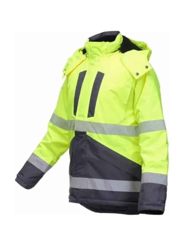 Kurtka robocza ocieplana ostrzegawcza Hi-Vis Galaxy żółto/szara BoSafety