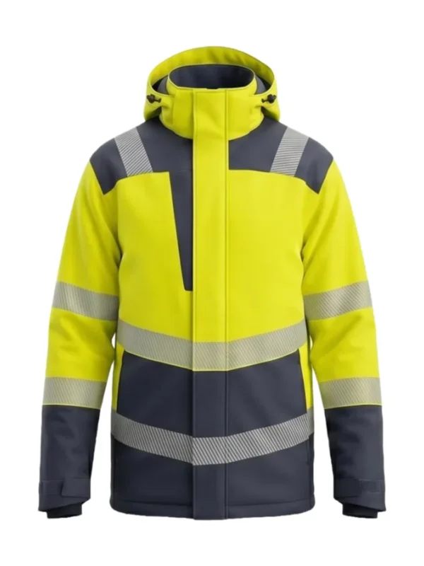 Kurtka robocza zimowa ostrzegawcza Lima Hi-Vis żółto/szara BoSafety