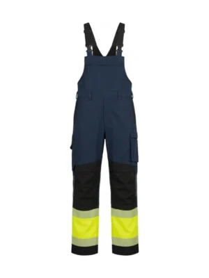 Ogrodniczki robocze elastyczne ostrzegawcze Combo Hi-Vis granatowo/żółte BoSafety