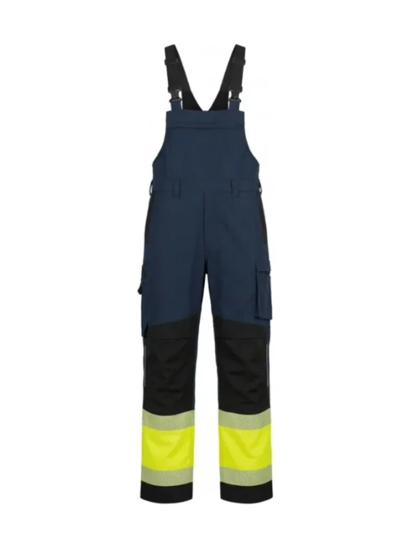 Ogrodniczki robocze elastyczne ostrzegawcze Combo Hi-Vis granatowo/żółte BoSafety