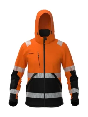 Kurtka robocza softshell ostrzegawcza Valencia Hi-Vis pomarańczowo/czarna BoSafety