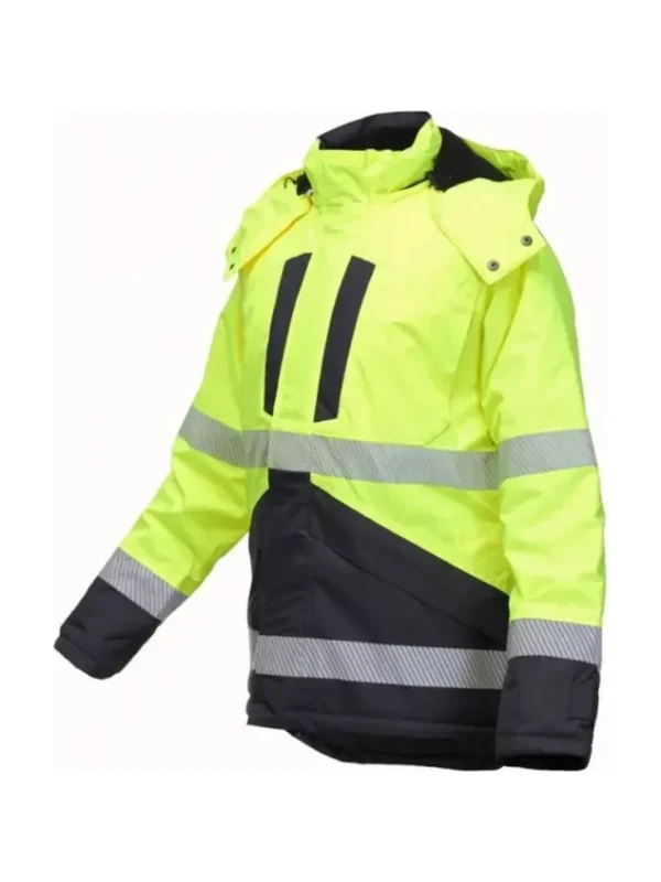 Kurtka robocza ocieplana ostrzegawcza Hi-Vis Galaxy żółto/czarna BoSafety