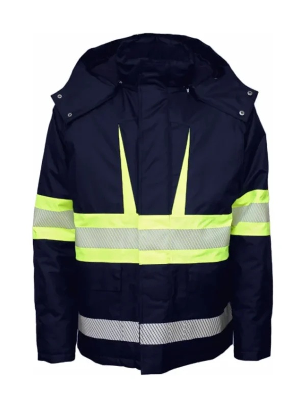Kurtka robocza ocieplana ostrzegawcza Galaxy Hi-Vis granatowo/żółta BoSafety