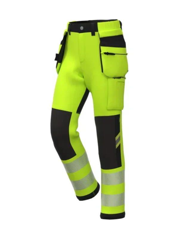 Spodnie robocze ostrzegawcze elastyczne Tension Pro Hi-Vis żółte BoSafety