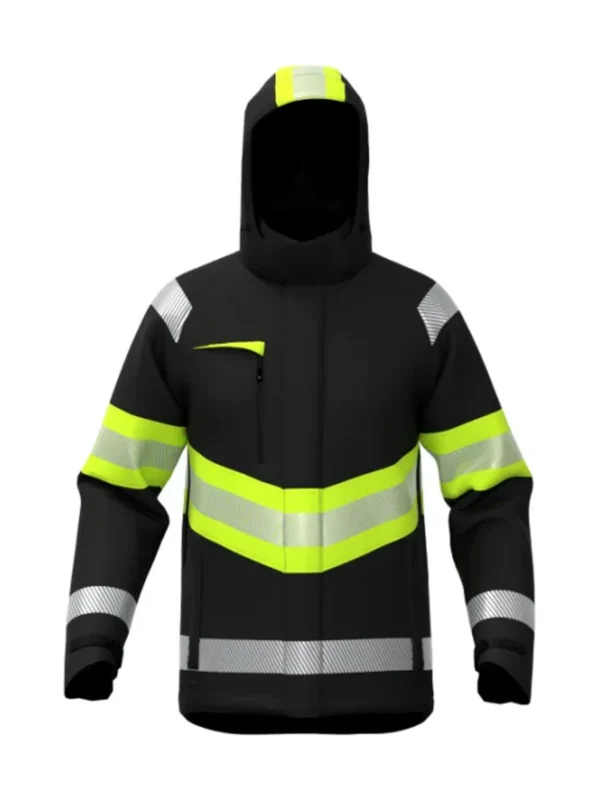 Kurtka robocza ocieplana ostrzegawcza Atlanta Hi-Vis czarno/żółta BoSafety