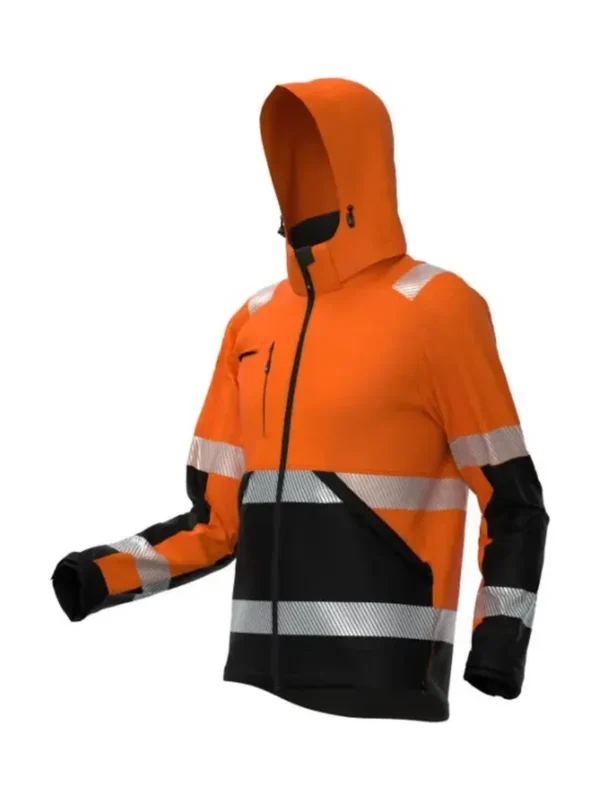 Kurtka robocza softshell ostrzegawcza Valencia Hi-Vis pomarańczowo/czarna BoSafety