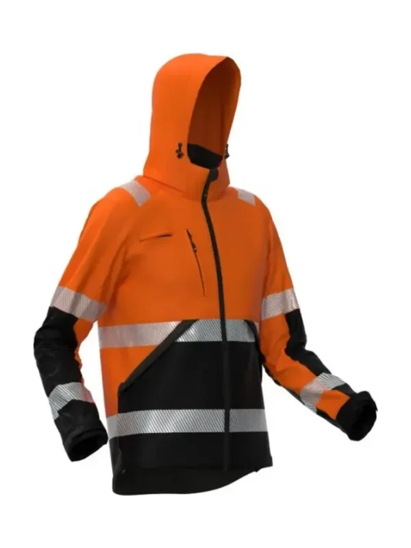Kurtka robocza softshell ostrzegawcza Valencia Hi-Vis pomarańczowo/czarna BoSafety