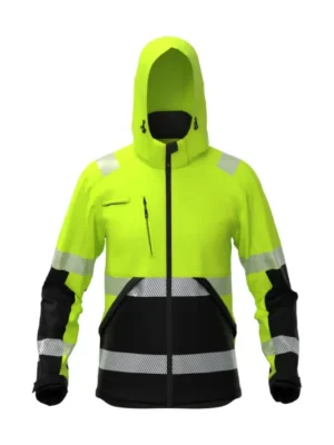 Kurtka robocza softshell ostrzegawcza Valencia Hi-Vis żółto/czarna BoSafety