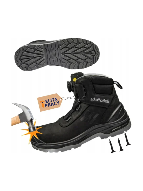 Buty robocze trzewiki Galiot-Moz BoSafety S3 zapięcie boa