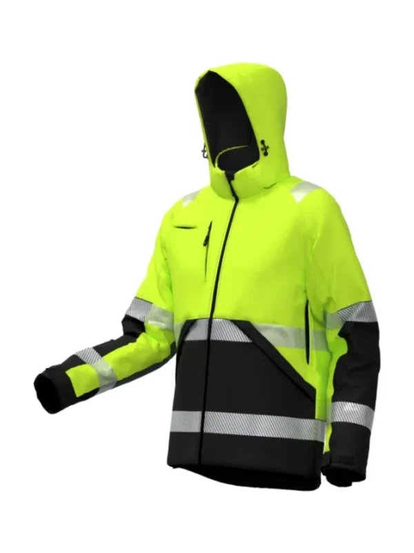 Kurtka robocza zimowa ostrzegawcza żółto/czarna Valencia Hi-Vis BoSafety